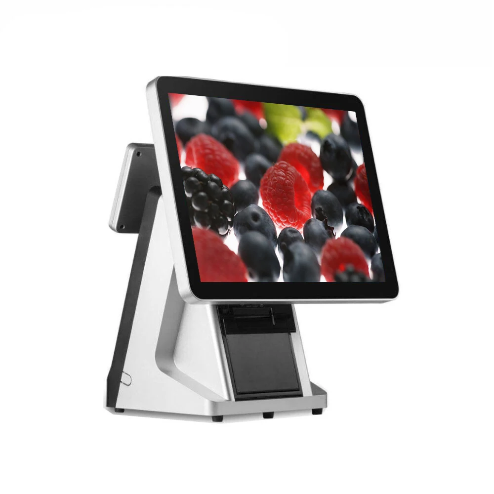 

15 inch Flat panel touch screen pos terminal Pos System desktop pos all in one with VFD