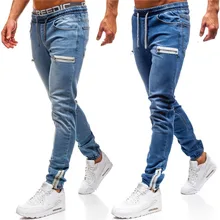 Shujin мужские Эластичные Обтягивающие байкерские облегающие джинсовые мужские Мульти-карманные брюки карандаш с молнией мужские джинсы модные повседневные брюки