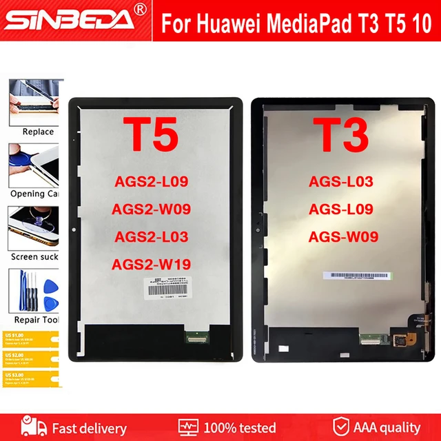 Test LCD Display For Huawei MediaPad T3 T5 10 AGS-L03 AGS-L09 AGS-W09  AGS2-L09 AGS2-W09 AGS2-L03 Touch Screen Digitizer Assembly