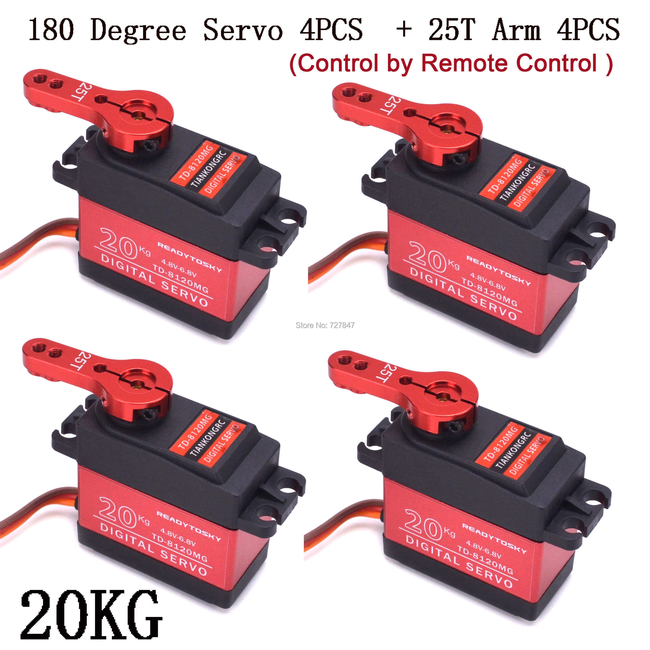 20kg TD8120MG / 25kg TD8325MG High Torque Coreless Motor Servo Waterproof Digital 180 Degree Servo Use with Remote Control