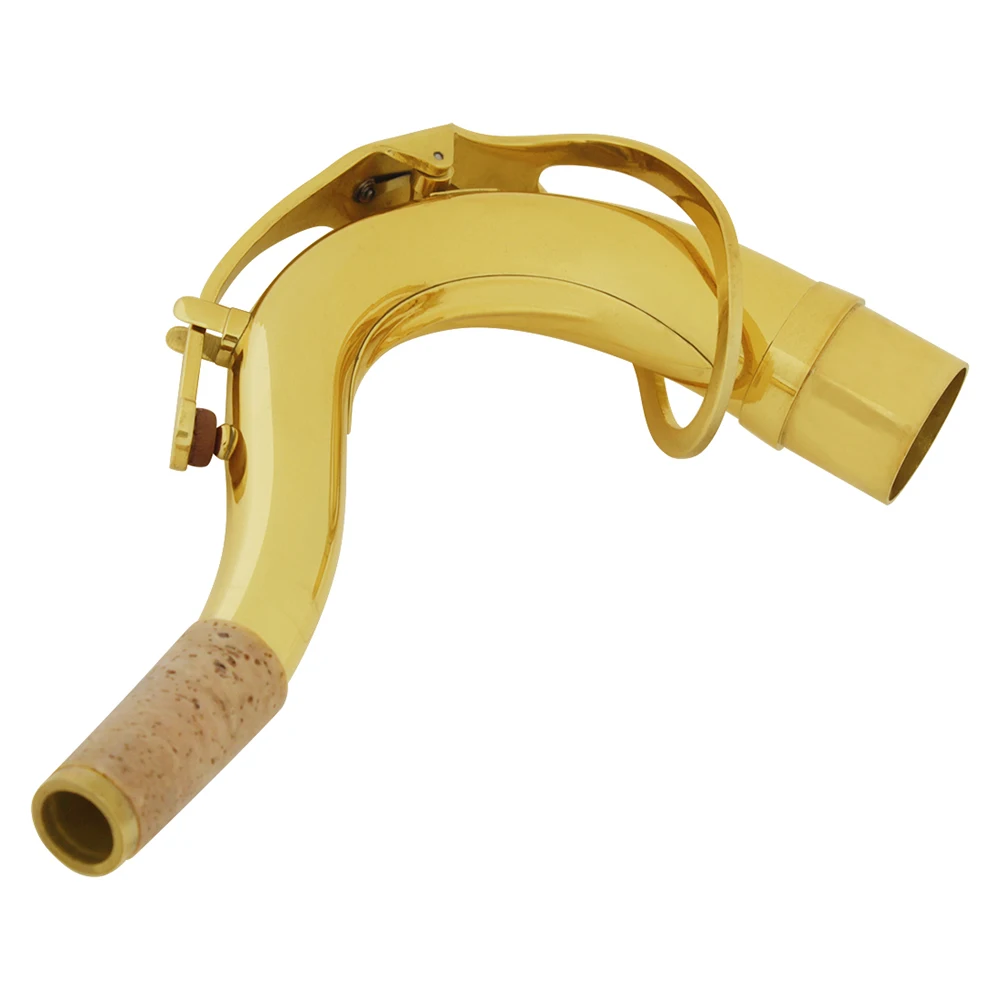 Saxophone Neck 27.8mm Connector Brass Material Gold Lacquer Saxophone Bend Neck for Bras Tenor Sax Wood Instrument Accessories