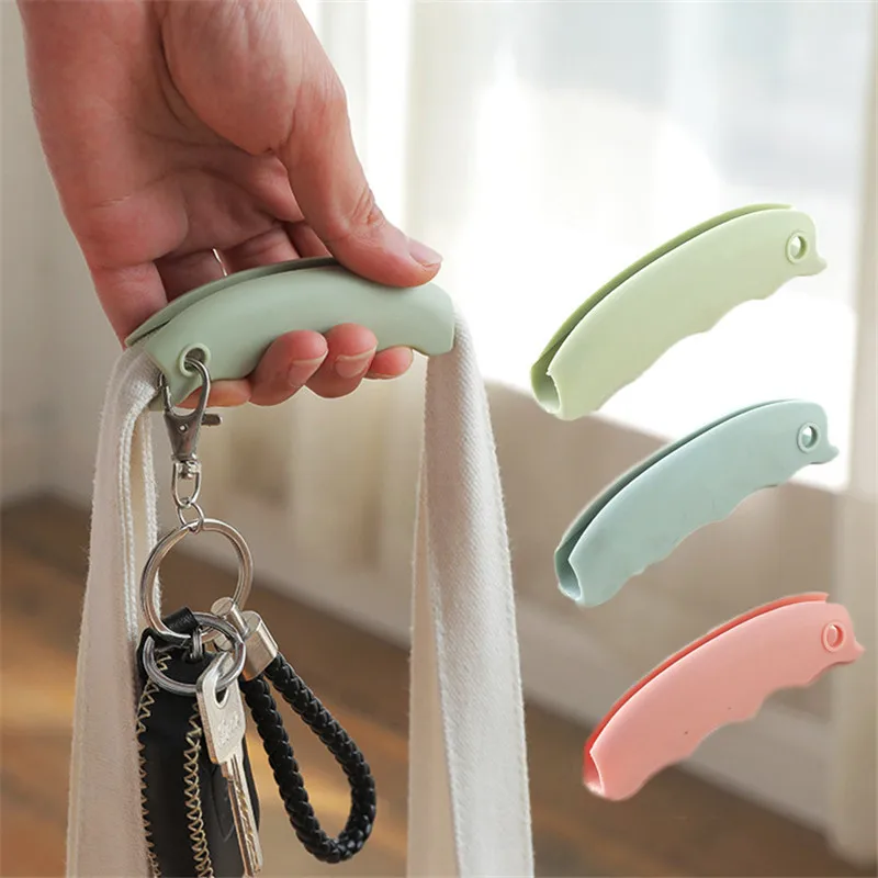 

3 Colors Silicone Lifting Holder Handle Grip For Shopping Bag Simple Non-slip Hand Protect Grocery Bag Holder Kitchen Gadgets