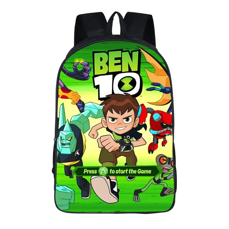 same as picture Ben 10, школьный рюкзак для подростков, 16 дюймов, для мальчиков, мультипликационный рюкзак, Детские рюкзаки, научная фантастика, Mochila, сумка для книг - Цвет: same as picture