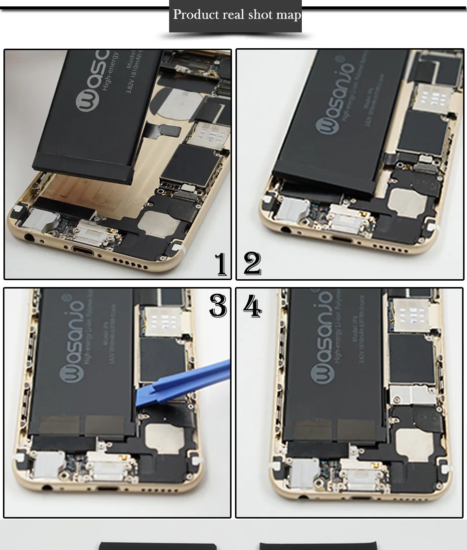 Васанджо с инструкцией литиевая батарея для Apple iPhone 6S 6GS батарея мобильного телефона 1715mAh бесплатные инструменты Розничная упаковка