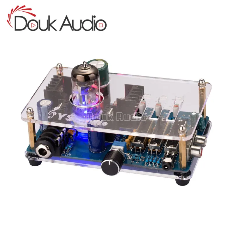 Мини усилитель для наушников Douk audio 6N11 с вакуумной трубкой класса A Hi Fi тройными