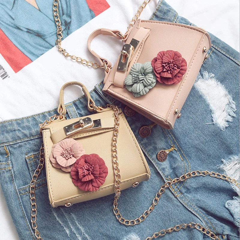 

Women Mini Floral Handbag Shoulder Bag Chain Small Messenger Crossbody Bags Coin Wallet