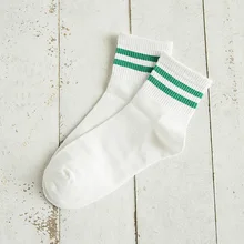 1 Пара Хлопок Смесь модные забавные до середины икры полосатые милые спортивные женские носки студенческие дышащие повседневные школьные мягкие удобные