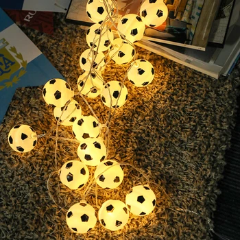 

Soccer Warm White Fairy Lights Garlands10 LED Football 1.5 M String Lights Plastic for Home Kids Party Decoration Garlands Deco