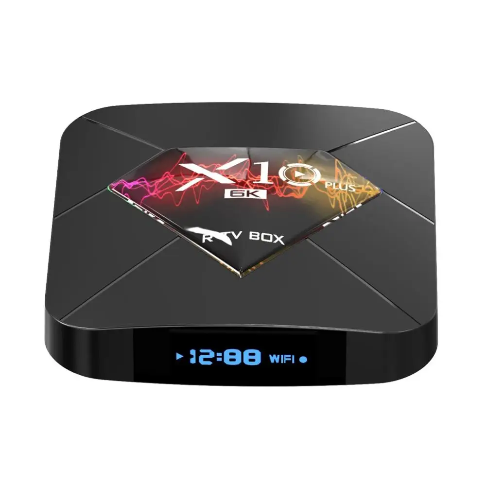 X10 Plus Android 9.0 Smart TV Box DDR3 4GB 32GB Allwinner H6 2.4G/5G Dual Wifi USB 3.0 3D 6K Android tv box Media Player