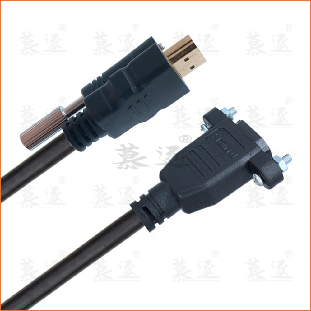 HDMI HDTV 1 4 1080P Мужской и Женский аудио видео кабель с замком винты Панель Крепление
