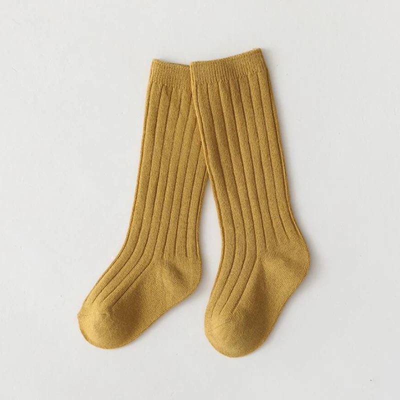 Spaanse kinderen streep jongens en meisjes katoenen sok ademend kniehoge baby lange schooluniform sokken 0-7 jaar_voghion.com