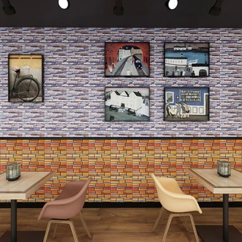 

3D Brick Wall Panels Stickers DIY Decor Self-Adhesive Waterproof Wallpaper GXMA