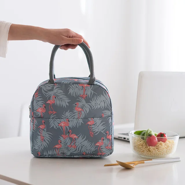 1PCs Fresh Cooler Bags Waterproof Nylon Portable Zipper Thermal Oxford Lunch Bags For Women Convenient Lunch Box Tote Food Bags N