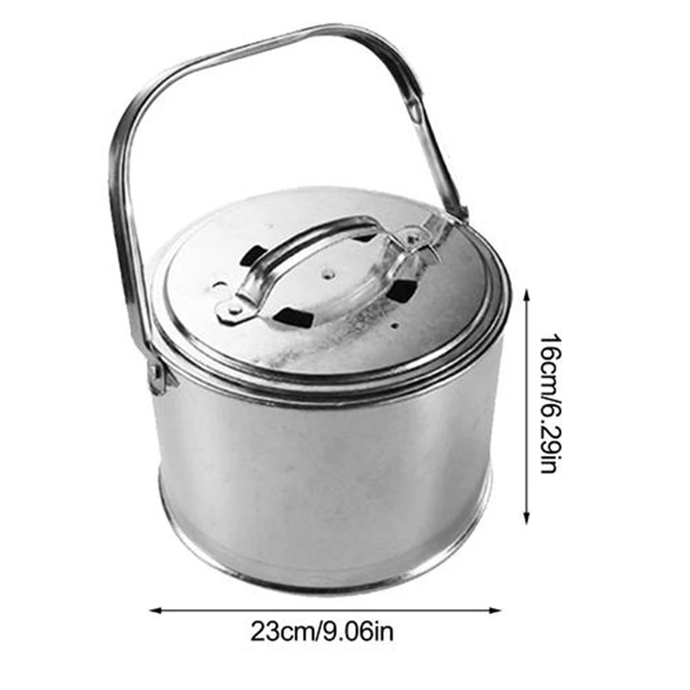 Portable Charcoal Heating Basin, Outdoor Fire Pit, Barbecue Charcoal Grill, Stainless Steel, Heating Furnace