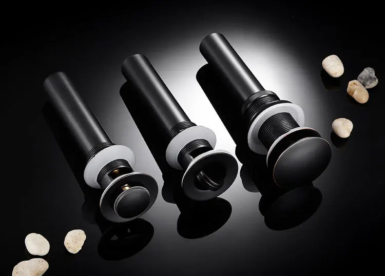 All black bronze basin water drainage black copper water drainage  111 (7)