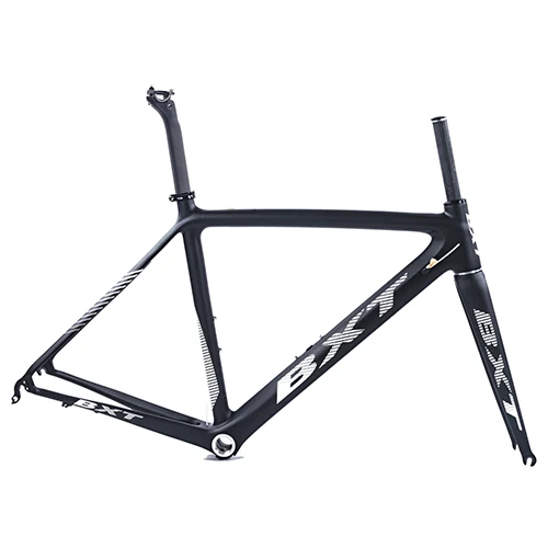 BXT white logo Aero дороги углерода рама китайская дорожная Bicicleta карбоновая рама 50/53/55 см кадров углерода маршрут, углеродный руль для велосипеда Рама - Цвет: BXT white logo