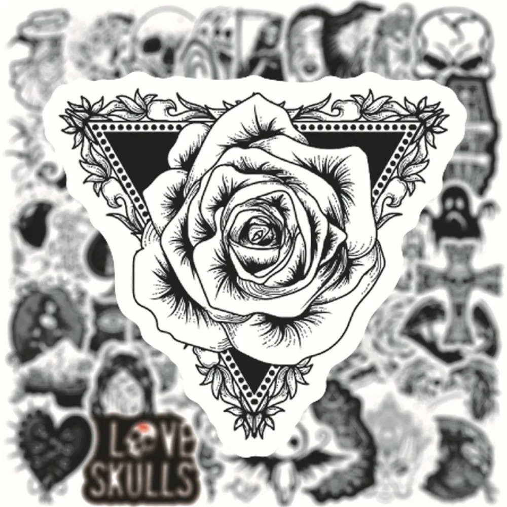 Goth Stickers Stationery Adesivos Craft Supplies Scrapbooking Material 50/100pcs For Laptop Computer decorative stickers self adhesive stickers stationery stickers paper stickers adhesive stickers diy scrapbooking accessories