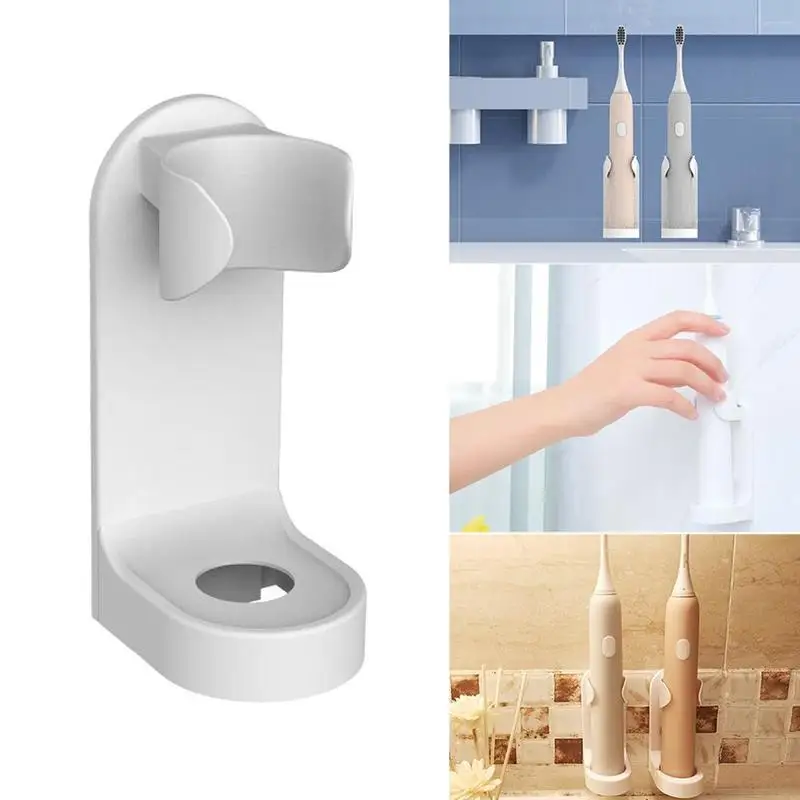 

1Pc Creative Traceless Stand Rack Toothbrush Organizer Electric Toothbrush Wall-Mounted Holder Space Saving Bathroom Accessories