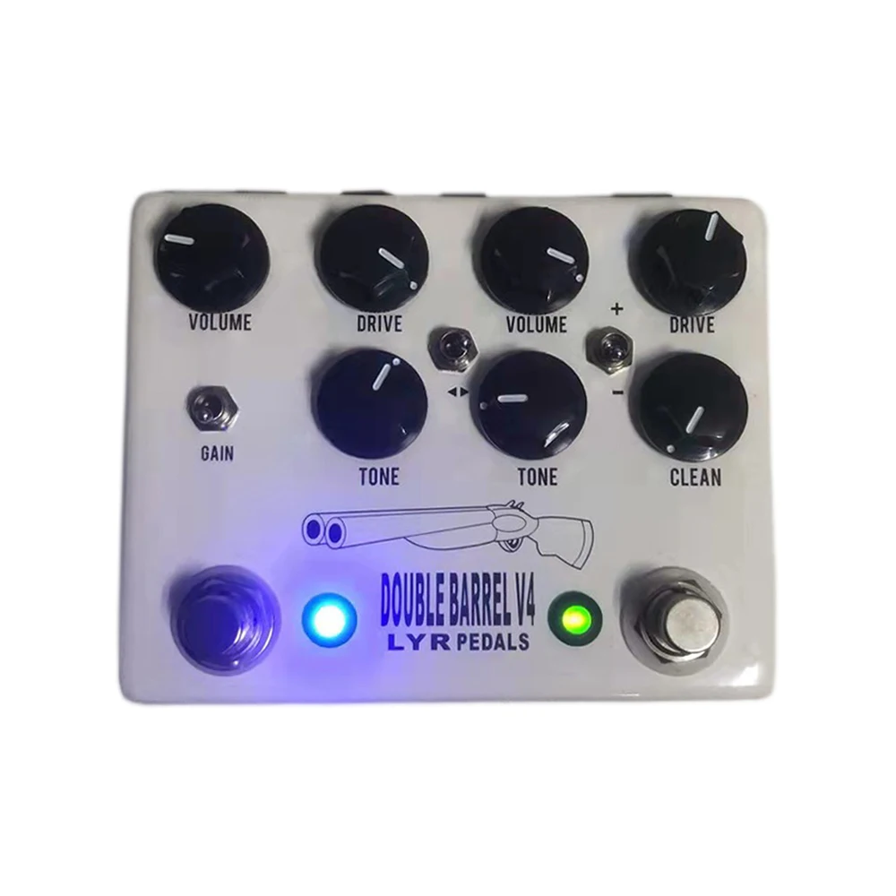 LYR PEDALS Ly Rock Doublebarrel V4 White Classic Double Tube 