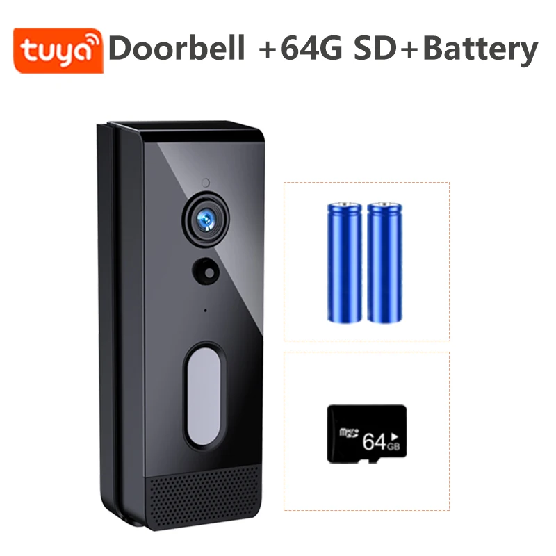 intercom with screen Tuya Video Doorbell WiFi Outdoor Door bell Waterproof IP65 Battery Intercom Smart Home Google Alexa Wireless Door Phone Camera aiphone intercom Door Intercom Systems