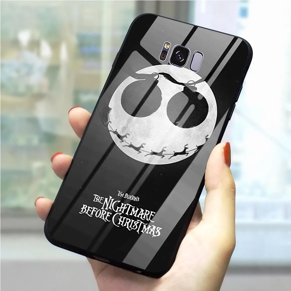 

Nightmare Before Christmas Phone Case for Samsung Galaxy S9 A70 A60 M40 A50 A40 A20 A30 A10 S7 Edge S8 S10 Cover Tempered Glass