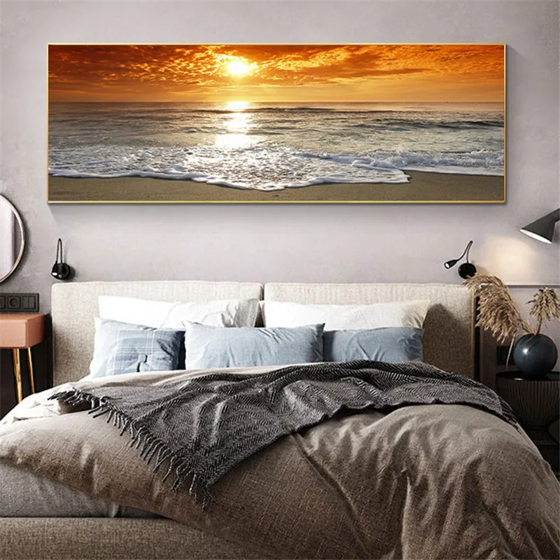 Картина на холсте Sunsets Настенная картина с природным морским пейзажем
