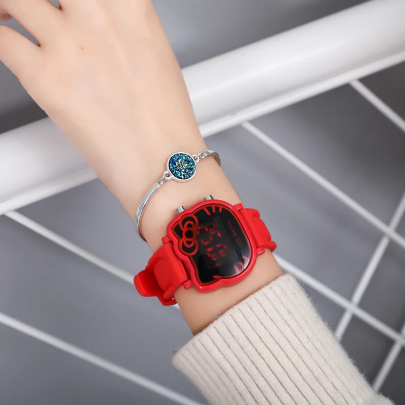 Часы Hello Kitty для девочек праздничные женские часы милые Мультяшные детские