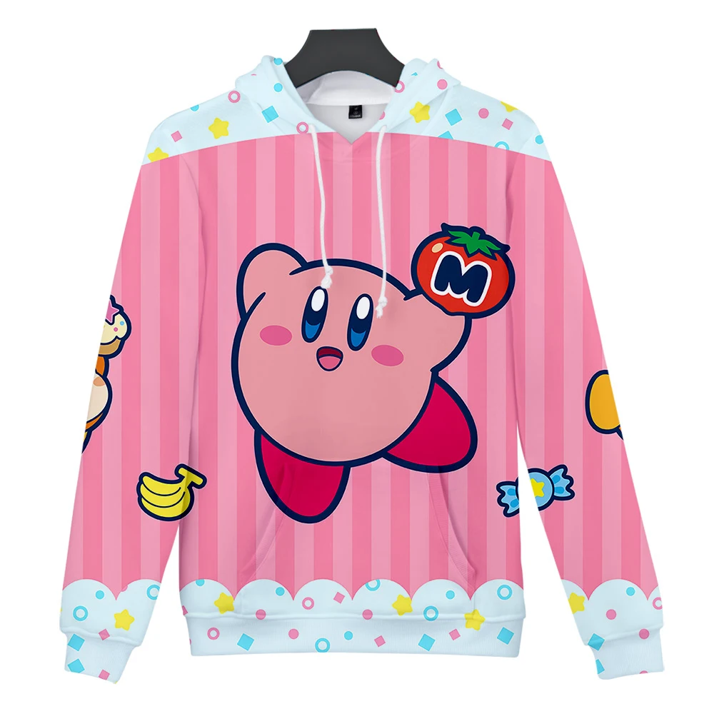 Kirby/толстовка с объемным капюшоном для мальчиков и девочек; Новое поступление; Модные Повседневные детские толстовки с капюшоном; пуловер; детские толстовки с объемным принтом; Cпортивные костюмы толстовки
