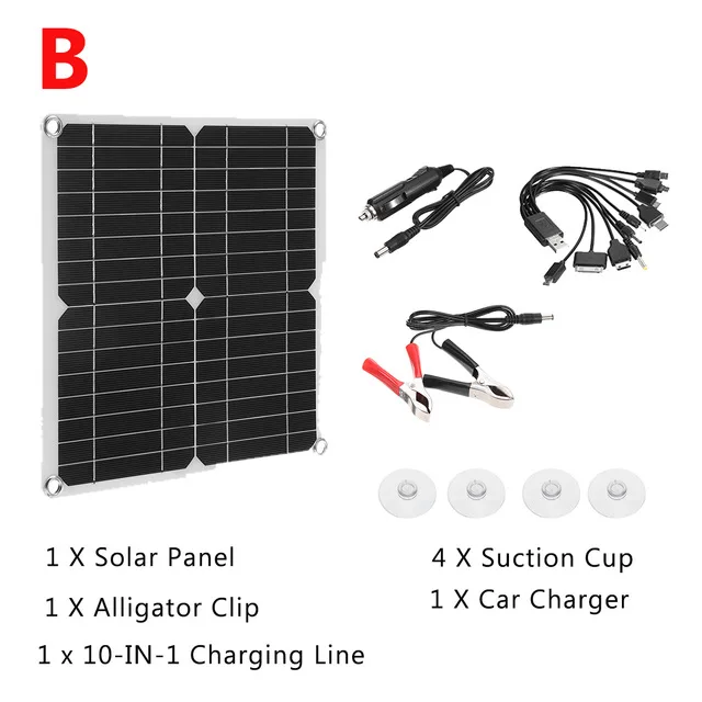 Solar Kit 12V Flexibles Solarpanel 150W Wechselrichter 2000W mit 35A  Ladegerät