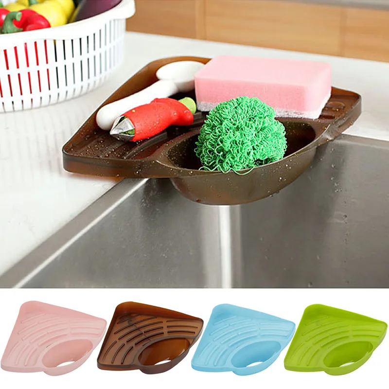 NC-Triangolo-Cucina-Bagno-Vasca-Lavello-di-Scarico-Titolare-Spugna-Scratcher-Spazzola-di-Pulizia-Dell-organizzatore