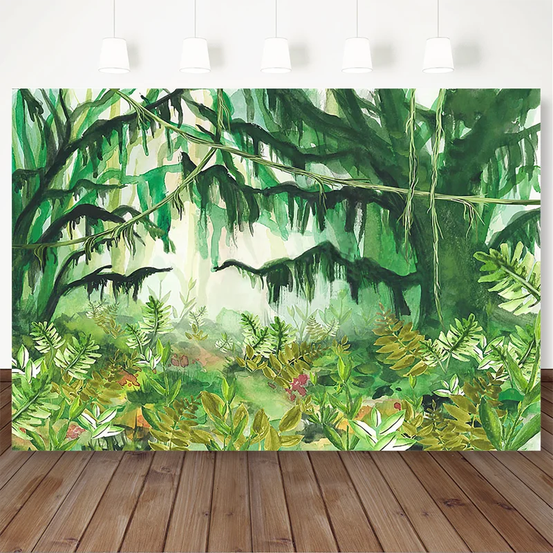 Mocsicka Young Wild and One Backdrop Safari First Birthday Photo Background for Girls 7x5ft Pink Flower Safari Wild One Birthday Backdrops