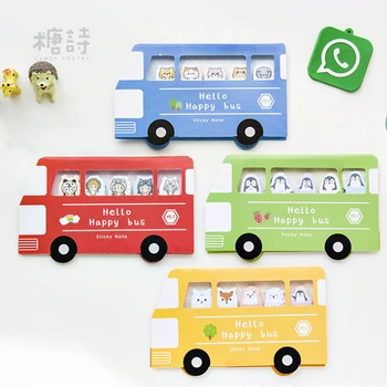 

36packs Kawaii Cartoon Happy Bus Memo Notepad Note Book Memo Pads Sticky Notes Memo Set Gift Office Stationery Supplies