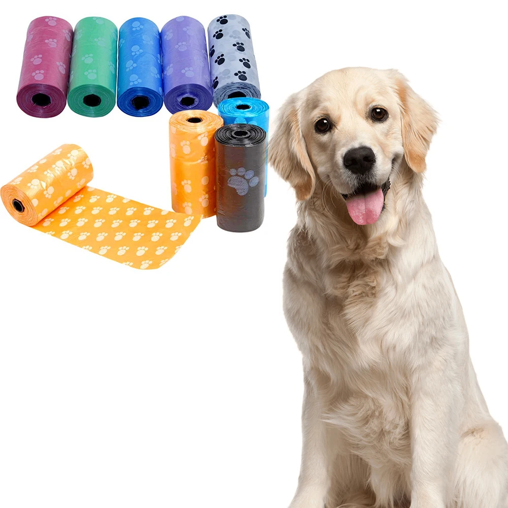 

100PCS Degradable Dog Poop Bag ECO-Friendly Leak-Proof Pet Waste Clean Up Refill Roll Garbage Cat Litter Bag For Outdoor Home