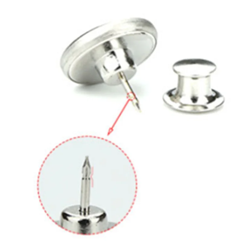 Set Di 10 Bottoni Rotondi In Metallo Ottone Invecchiato - Diametro 15 Mm, 2 Fori, Per Cucito E Merceria - Foto 5