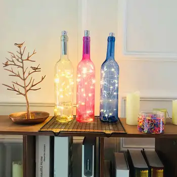 

Wine Bottle Light 1M/1.5M/2M Warm white/white /color Starry Party Valentines Starry Silver Line Lamp LED Light String