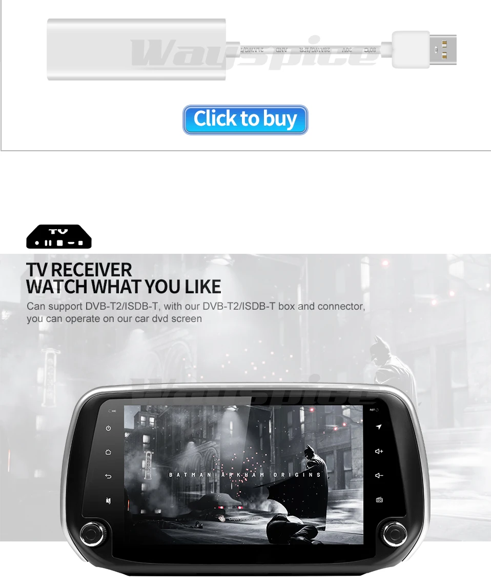 Flash Deal android 9.0 PX30 car dvd  for hyundai Santa Fe  2018 2019 car dvd gps navigation raido video  player 1 9