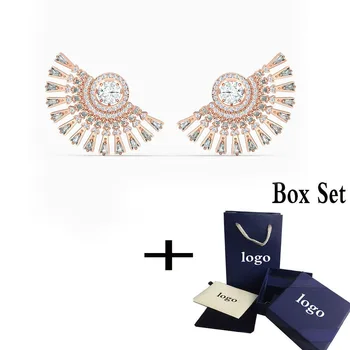 

2020 SWA New Fashion SPARKLING DIAL DIAL UP pierced earrings shiny and charming shaking earrings ladies holiday jewelry gifts