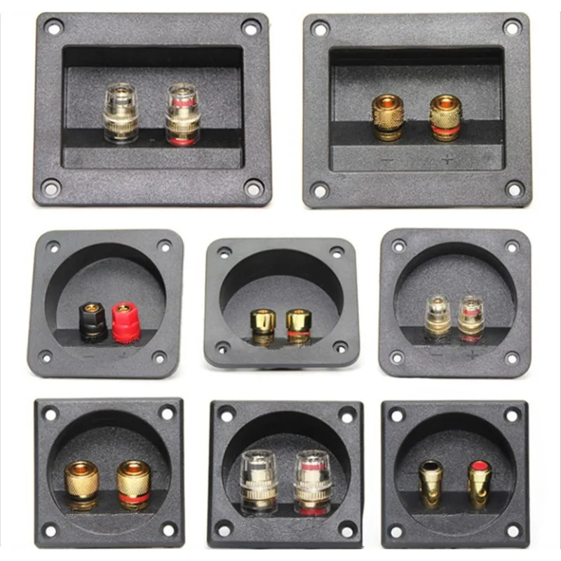 2-Way Banana jack and plugs home Car Stereo Screw Cup Connectors Subwoofer Plugs Speaker Box Terminal Binding Post afbeelding