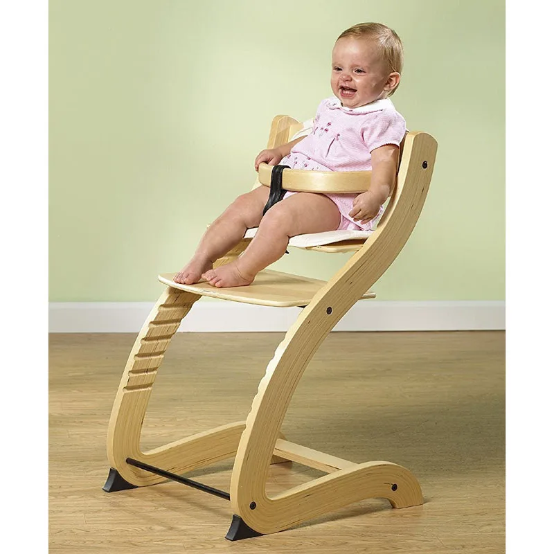 Primo Products Cozy Tot-To-Teen Chair, Adjustable High Chair, Baby Dinning Booster Seat, Natural Birch Wood Baby Feed Chair