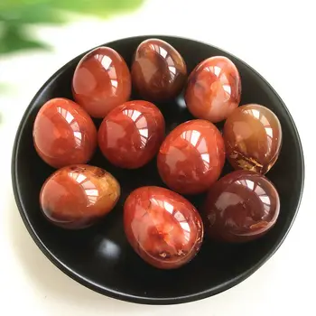 

1PC Natural Colorful Red Orange Carnelian Agate Egg Geode Polished Crystal A897 Natural Stones and Minerals