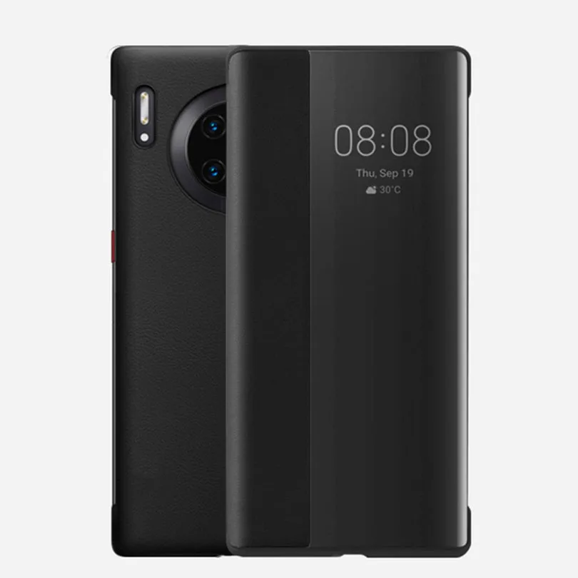 Чехол для HUAWEI mate 30/30 Pro, официальный смарт-чехол с функцией просмотра вызова ID из искусственной кожи, откидной Чехол для mate 30 HM31