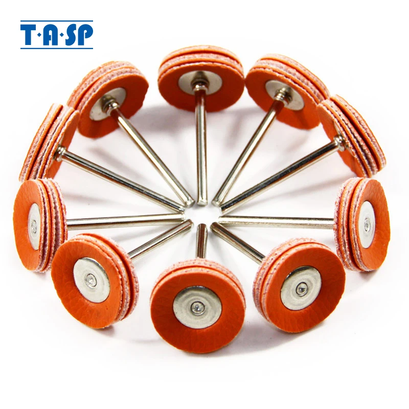 TASP PU Leather Wheels 10pcs for Fine Polishing Buffing Glossing