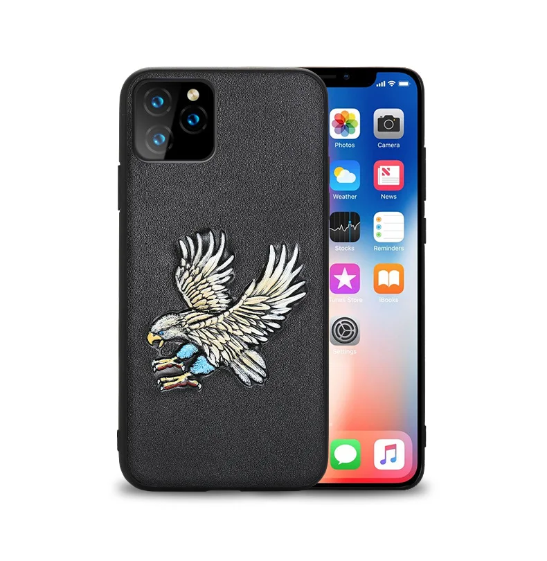3D кожаный чехол для iPhone 11 Pro Max X Xs Max XR 8 7 Чехол полная Защита задняя крышка для iPhone 8 7 6 6S Plus XS 11 Fundas