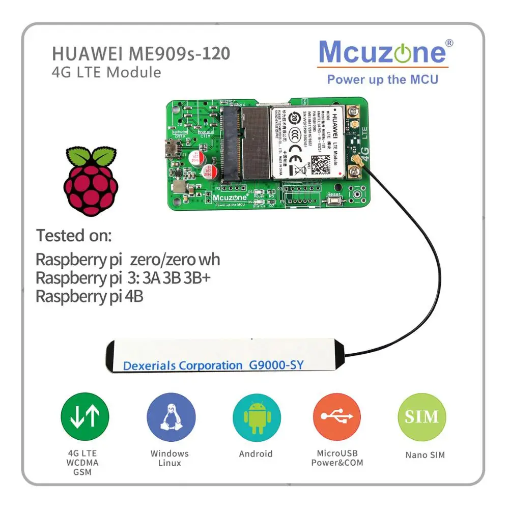 HuaWei ME909s-120 ME909s-821a 4G LTE модуль для Raspberry pi zero 3B + 4 RK3399 Linux Windows Android 3308 nanopc T4 openwrt |