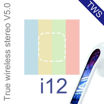 

Wireless inpods 12 Earphone Matte Touch Bass Stereo Headsets Sport Earphone for ios andriod poco huawei smartphones PK I12 I7S