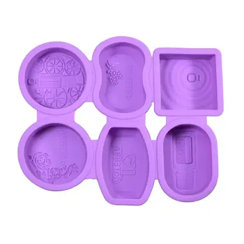 

6 Cavities 3D Soap Silicone Molds Soap Mold Homemade Candle Resin Bath Bomb Art
