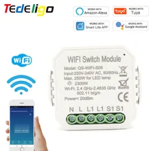 Smart Home WIFI interruttore interruttore interruttore 1gang 220V ~ 240V Smart Life/Tuya APP telecomando lavora con Alexa Echo Google Home