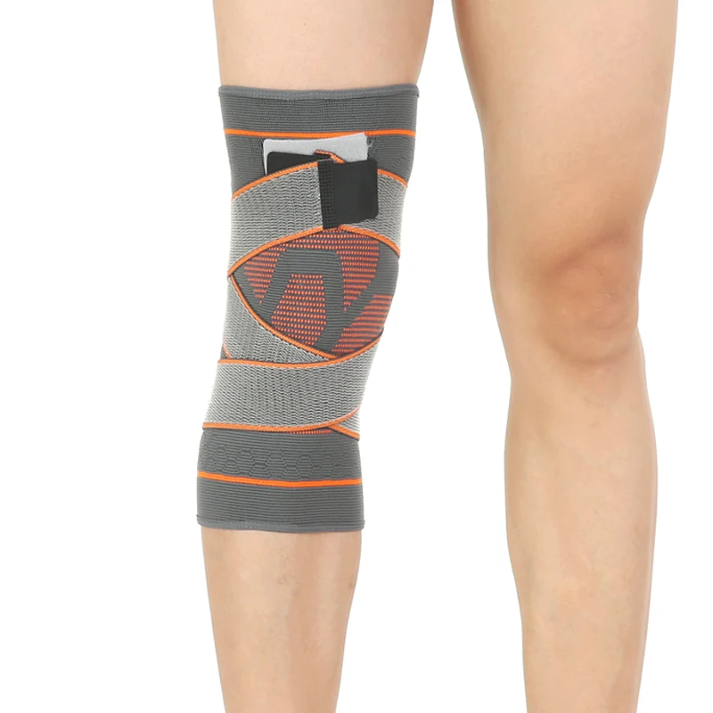3D knitting compression bandage knee brace basketball hiking cycling knee support professional protective sports pads
