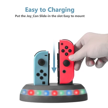 

4 in 1 Joy-Con Charging Dock Cradle Controller Power Station for Nintend Switch Classic Gaming Multi-functional Supplies