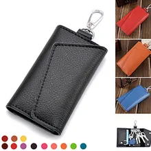 Натуральный кожаный брелок для мужчин и женщин держатель для ключей Органайзер чехол для автомобильных ключей сумка чехол для ключей Чехол кошелек мини карта сумка